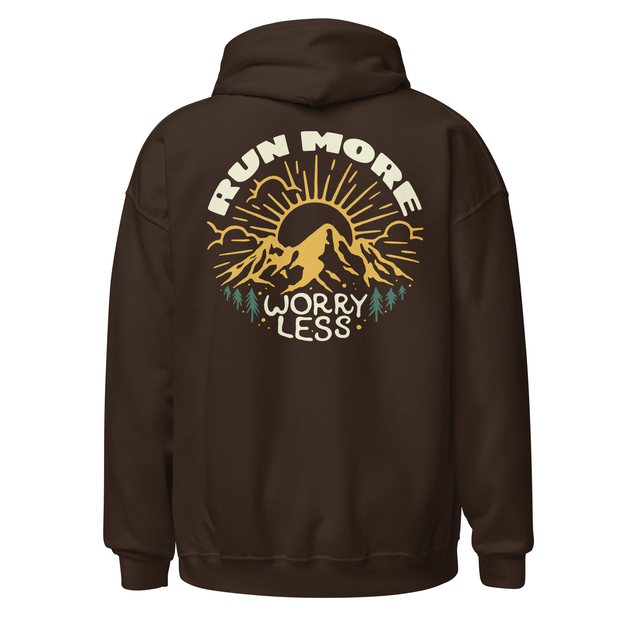 Run More Worry Less Graphic Women's Hoodie