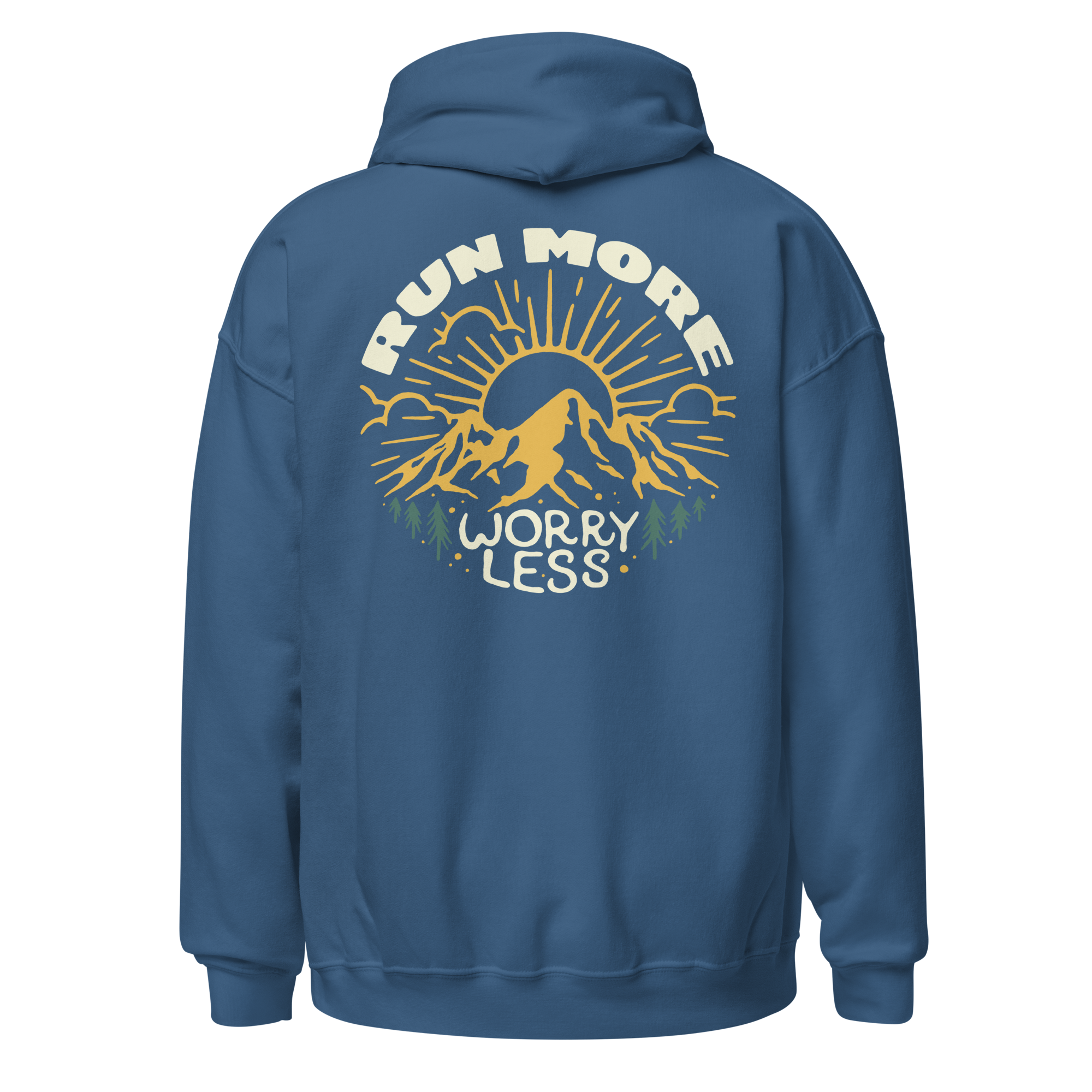 Run More Worry Less Graphic Women's Hoodie