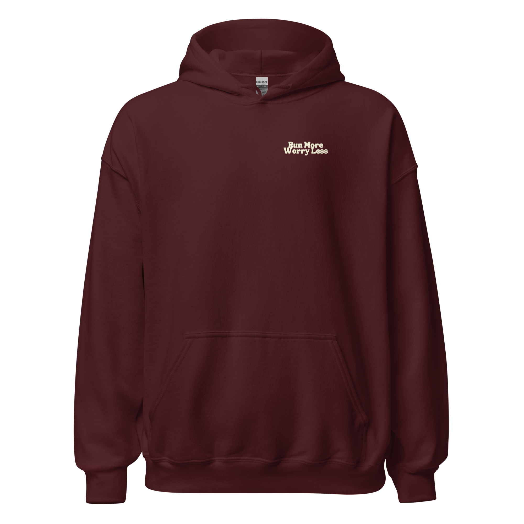 Run More Worry Less Graphic Men's Hoodie