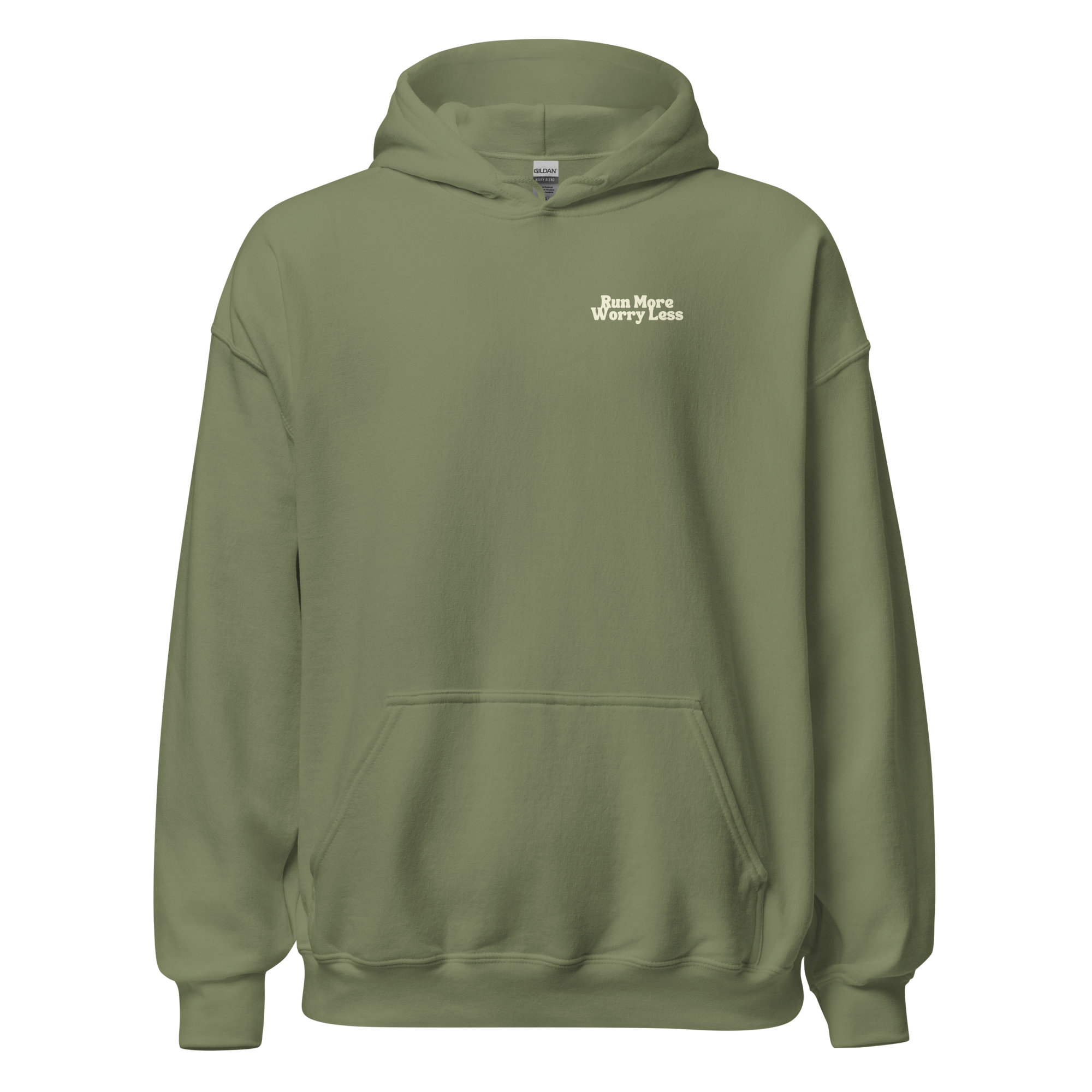 Run More Worry Less Graphic Men's Hoodie