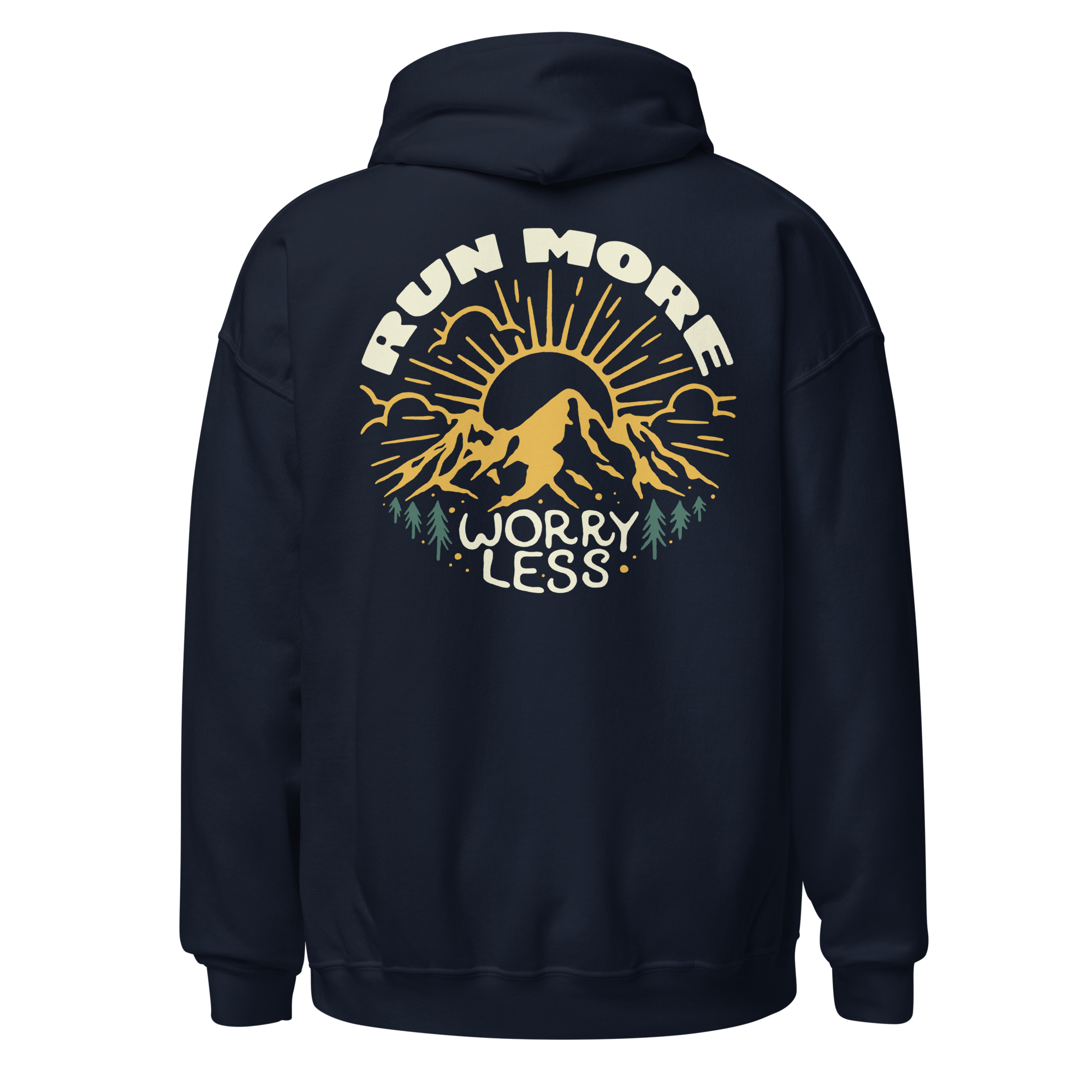 Run More Worry Less Graphic Women's Hoodie