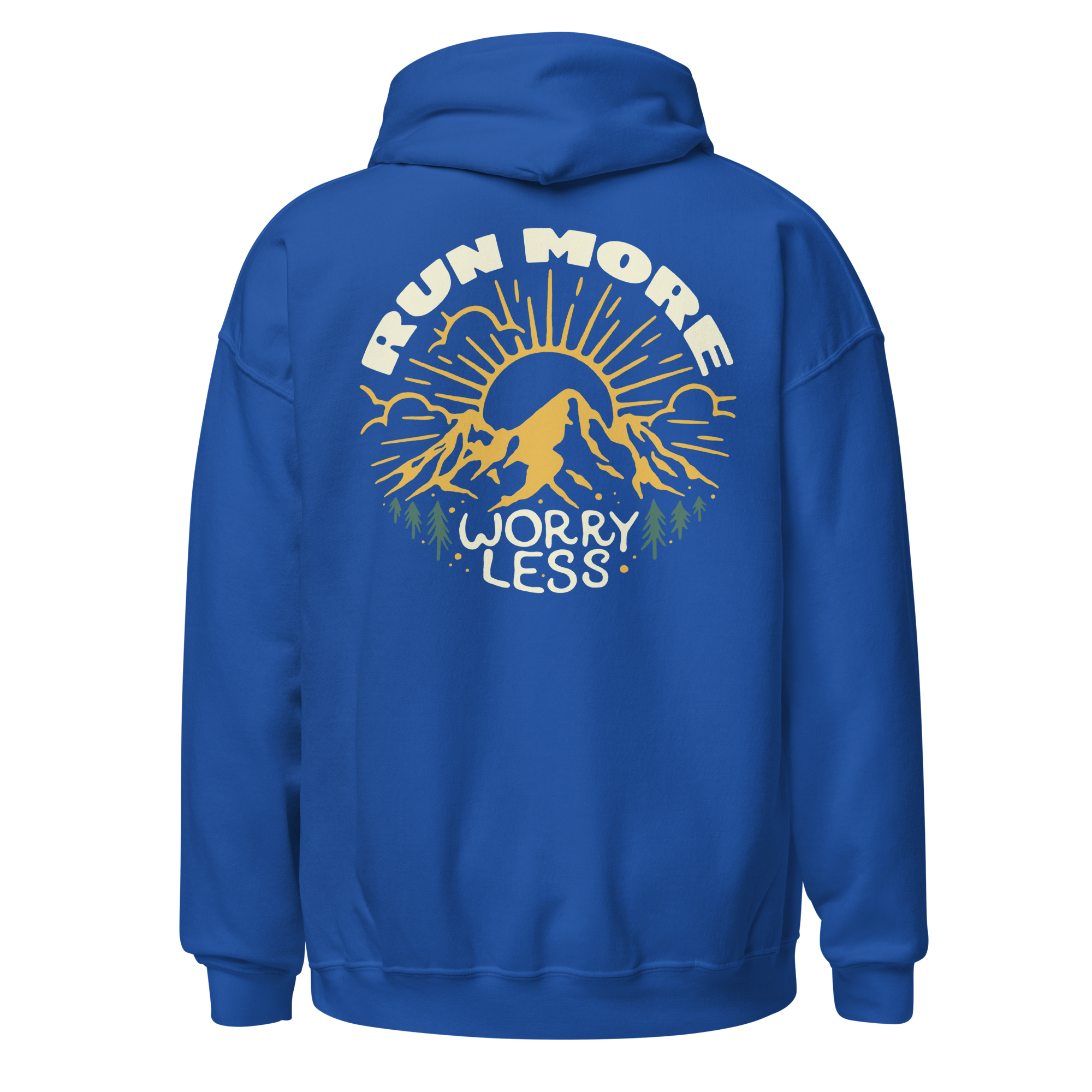 Run More Worry Less Graphic Women's Hoodie