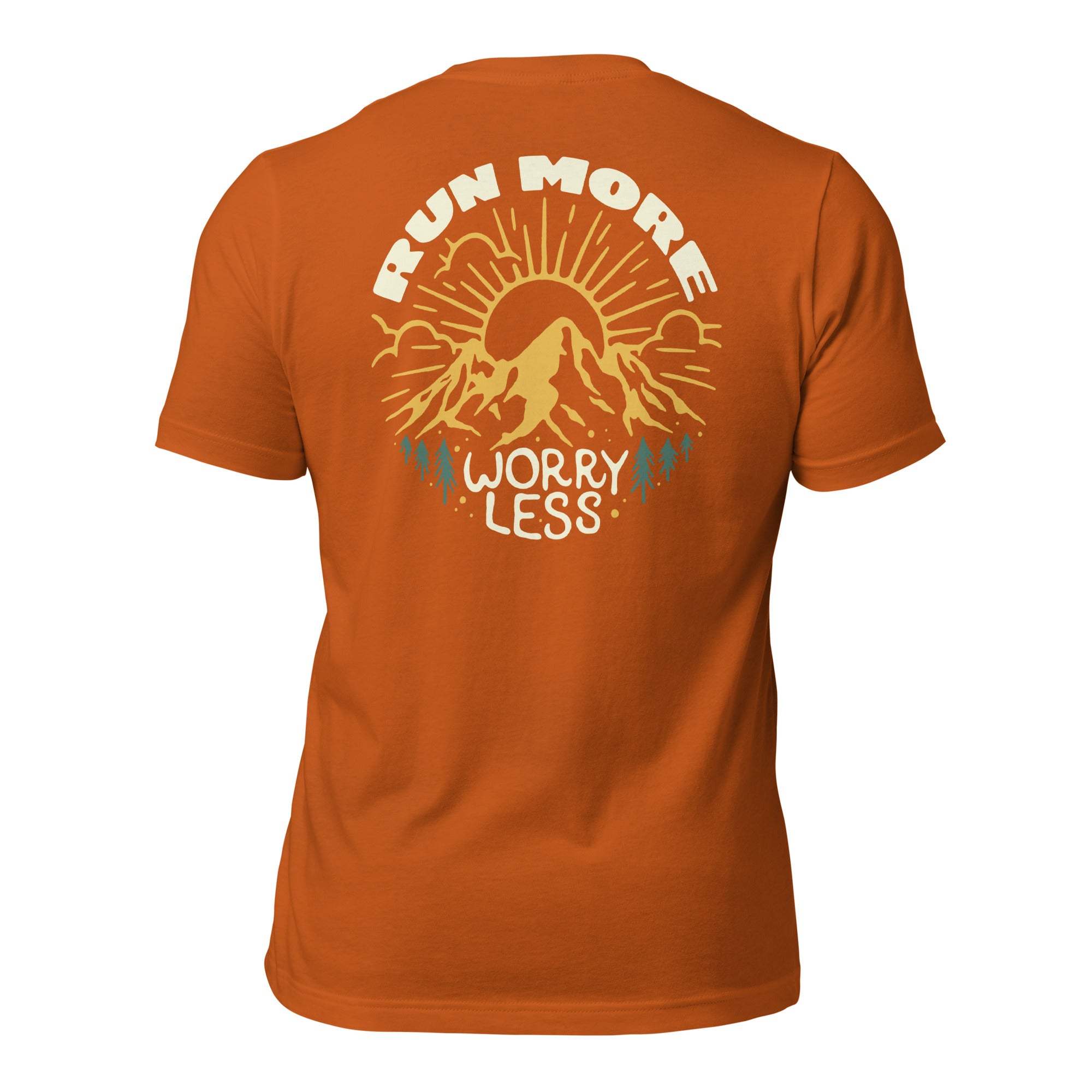 Run More Worry Less Graphic Men's T-Shirt