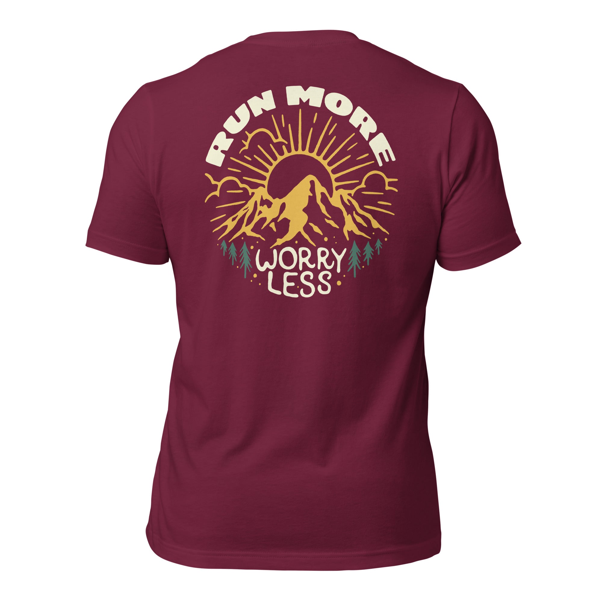 Run More Worry Less Graphic Men's T-Shirt