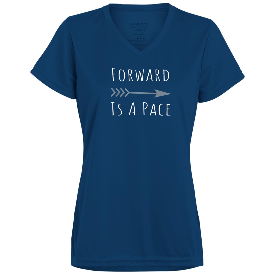 Forward is a pace Women's Performance V-neck Tee