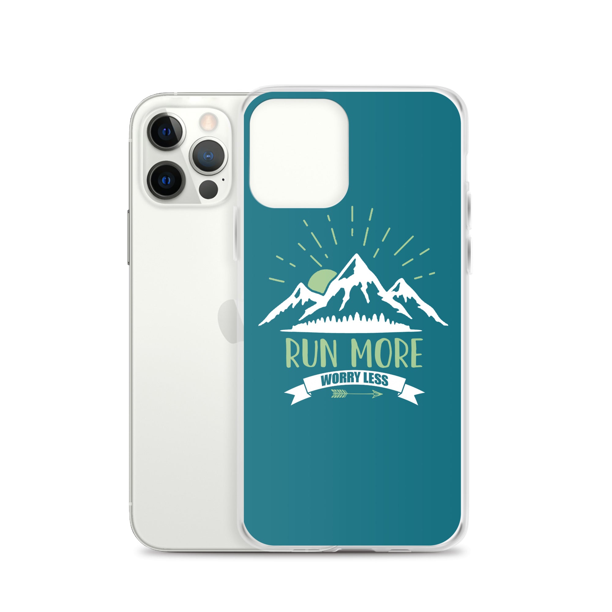 Run More Turquoise iPhone Case