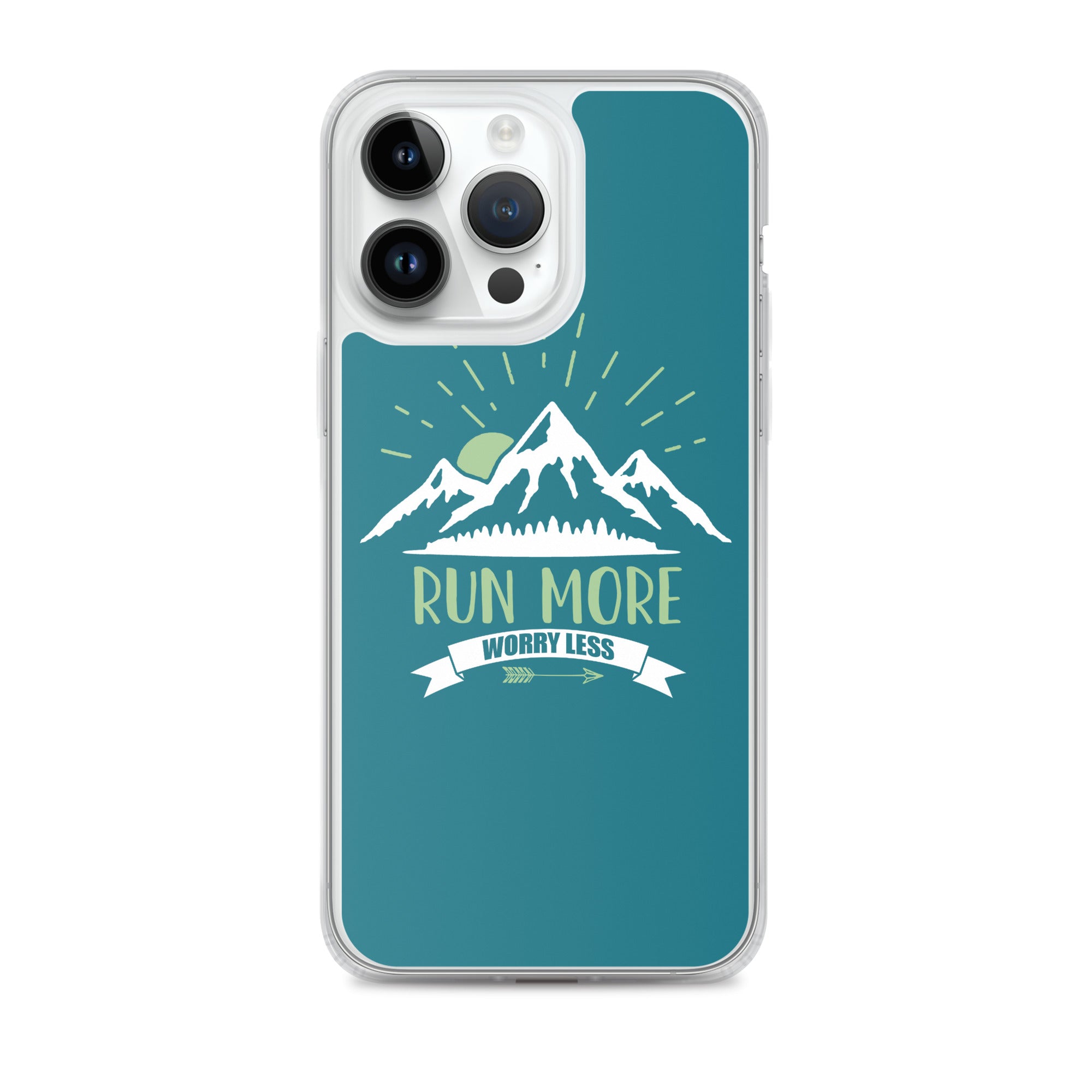 Run More Turquoise iPhone Case