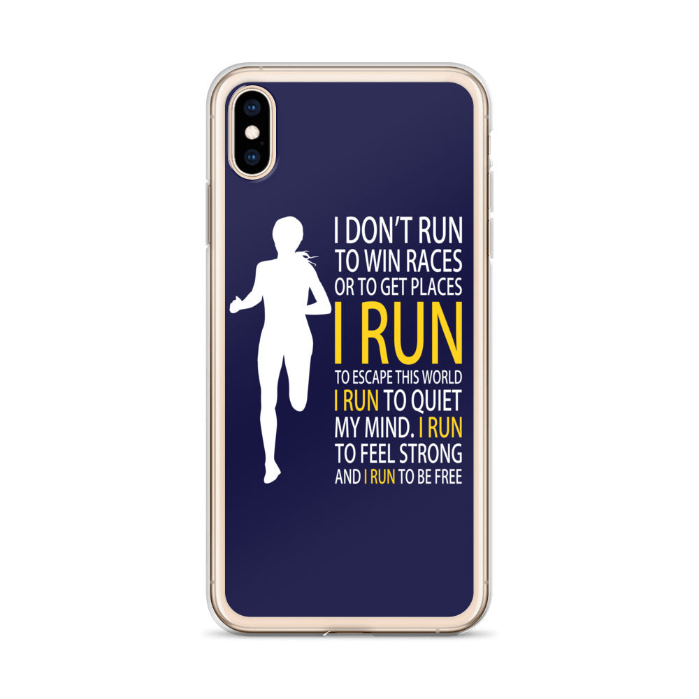 Run Free Navy iPhone Case