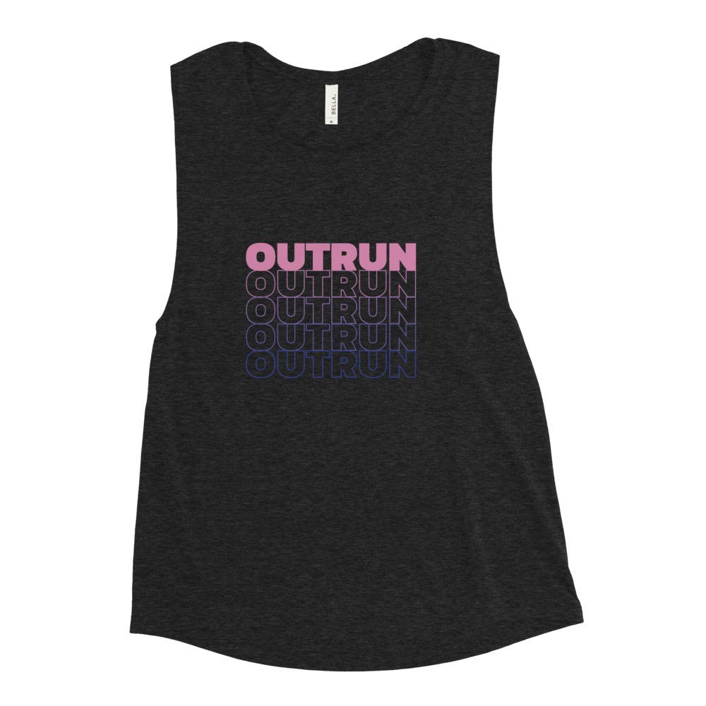 Outrun Cascade Black Ladies’ Muscle Tank