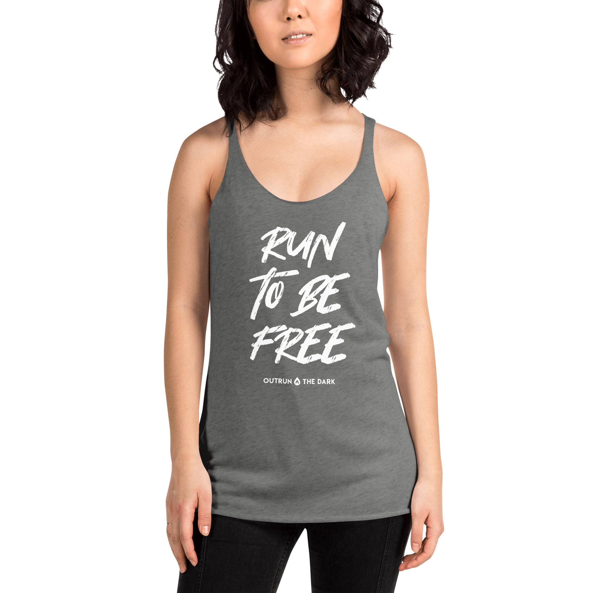 Run to be free Women's Racerback Tank