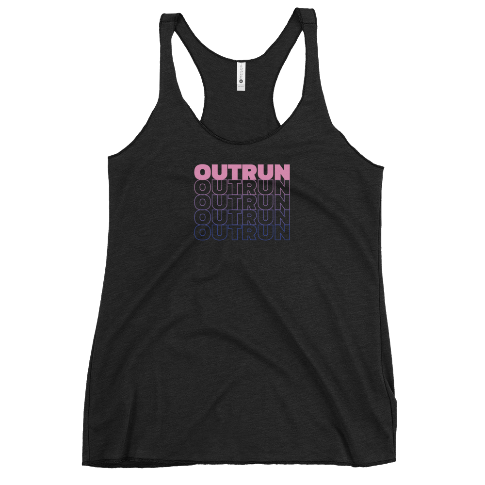 Outrun Cascade Black Racerback Tank