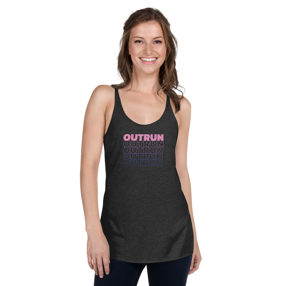 Outrun Cascade Black Racerback Tank