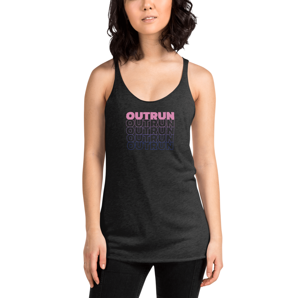 Outrun Cascade Black Racerback Tank