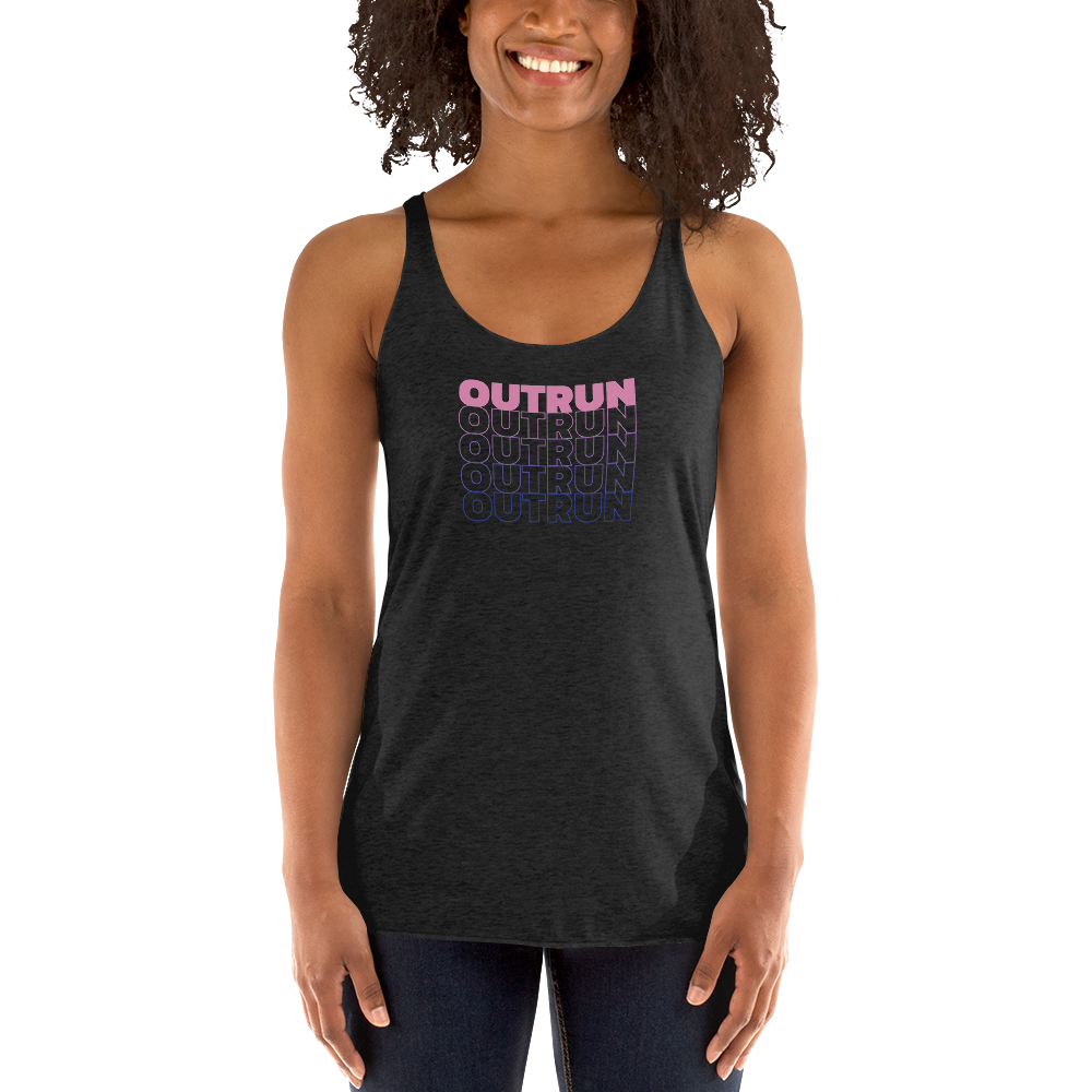 Outrun Cascade Black Racerback Tank